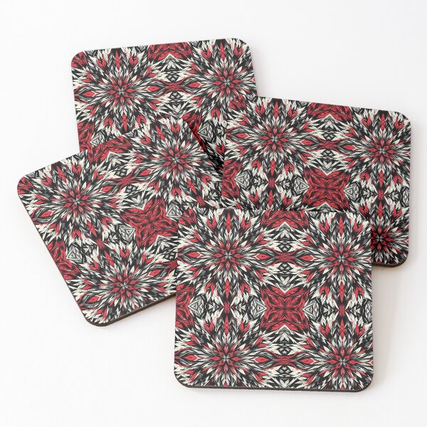 Item preview, Sharp Edged Geometric Pattern , Black and Red designed and sold by SportsMomsRock.