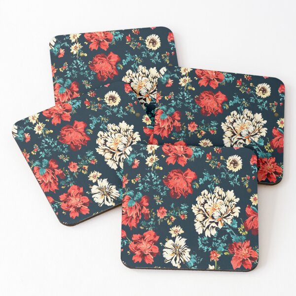 Item preview, Bright floral pattern on a dark background designed and sold by Erik Visnievskij.