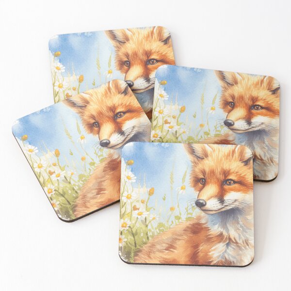 Item preview, Cute Watercolor Spring Fox  designed and sold by TheAnimalZ00.
