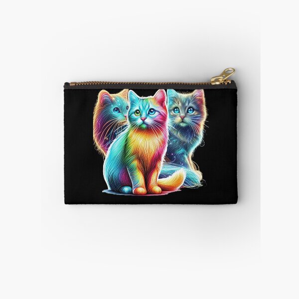 Item preview, A dazzling artistic painting of a cat illuminated in rainbow designed and sold by ROYAL-STAR.