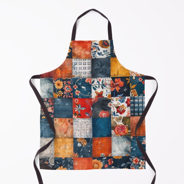 Item preview, Flowers and seamless patchwork pattern designed and sold by sereneprint.