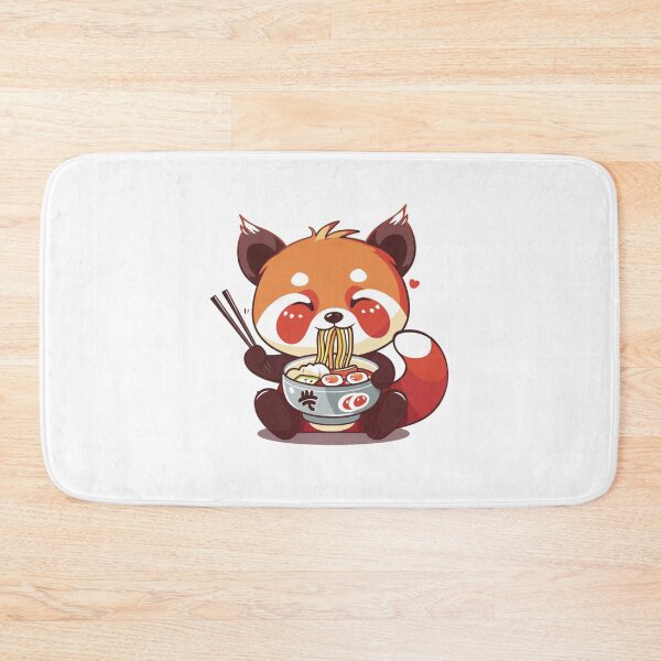 Item preview, Cute Red Panda eating ramen designed and sold by MilkyBerryShop.