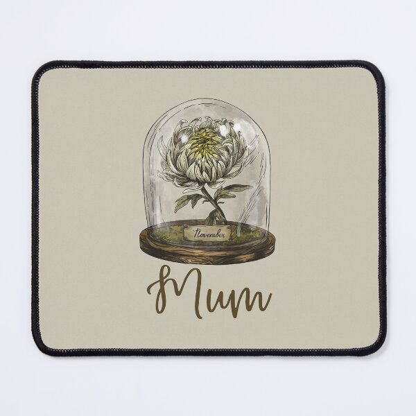 Item preview, 11 Mum - November - Vintage Birth Flower designed and sold by patternjp.