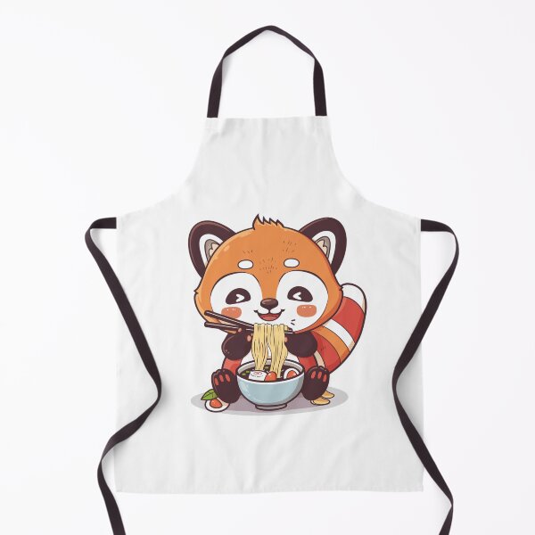 Item preview, Cute Red Panda eating ramen designed and sold by MilkyBerryShop.