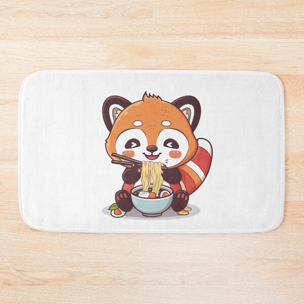 Item preview, Cute Red Panda eating ramen designed and sold by MilkyBerryShop.