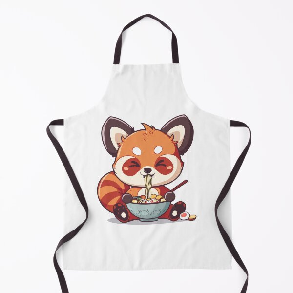 Item preview, Cute Red Panda eating ramen designed and sold by MilkyBerryShop.