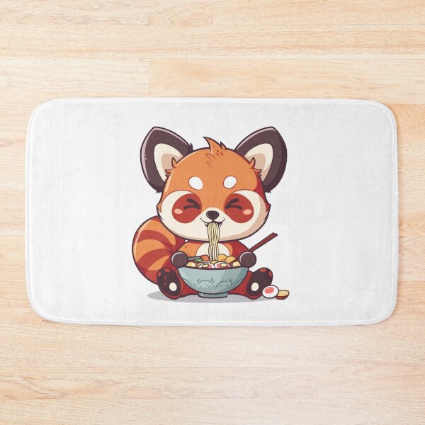 Item preview, Cute Red Panda eating ramen designed and sold by MilkyBerryShop.