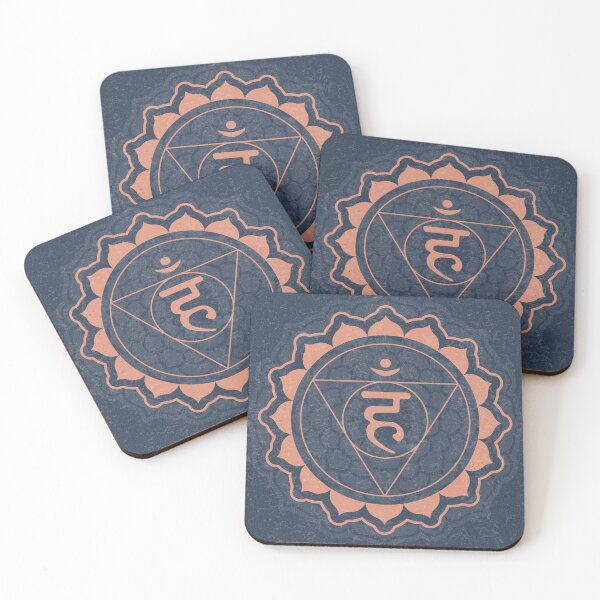 Item preview, Throat Chakra Mandala - Dusk + Coral designed and sold by Irene Estelle.