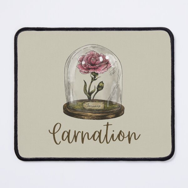 Item preview, 1 Carnation - January - Vintage Birth Flower designed and sold by patternjp.