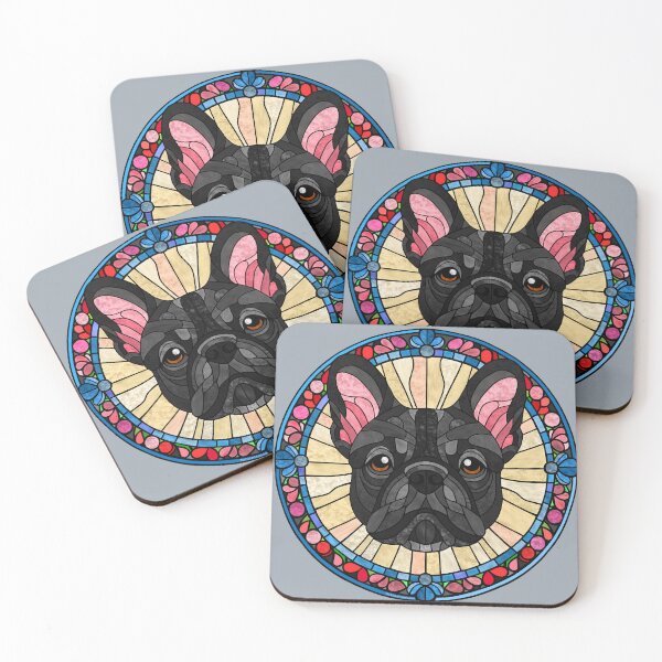 Item preview, French Bulldog Stained Glass designed and sold by The Violet Vulture.