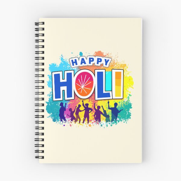 Item preview, Festival Fervor: 'Happy Holi' with Dancing Silhouettes and Color Explosion designed and sold by FEBRICAST.