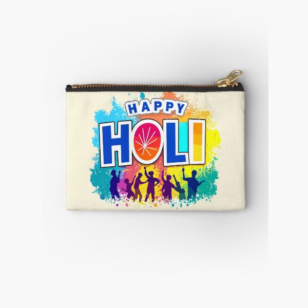 Item preview, Festival Fervor: 'Happy Holi' with Dancing Silhouettes and Color Explosion designed and sold by FEBRICAST.