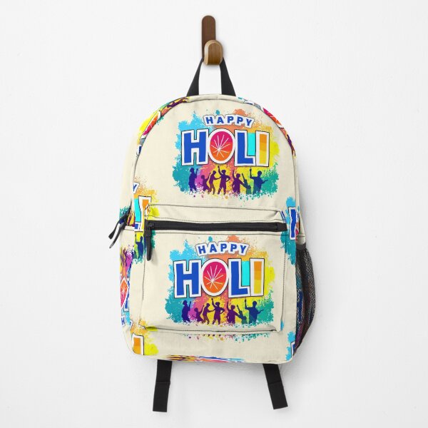 Item preview, Festival Fervor: 'Happy Holi' with Dancing Silhouettes and Color Explosion designed and sold by FEBRICAST.