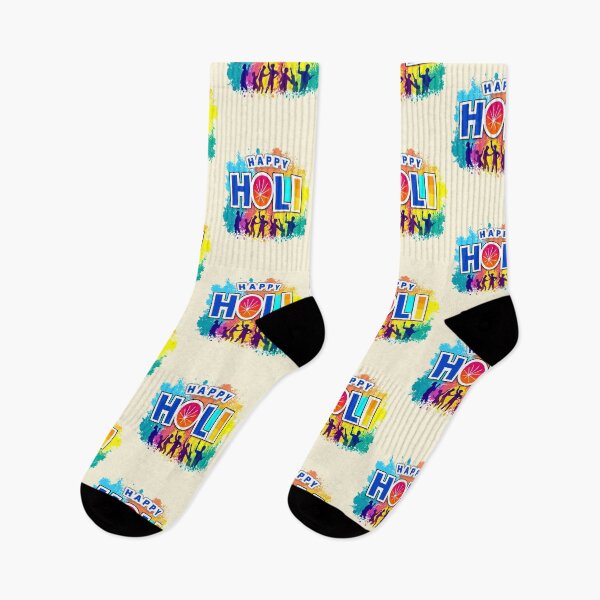 Item preview, Festival Fervor: 'Happy Holi' with Dancing Silhouettes and Color Explosion designed and sold by FEBRICAST.