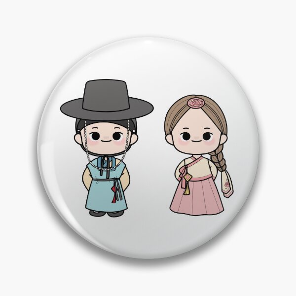 Item preview, Korean Couple in Hanbok designed and sold by K-SSUN.