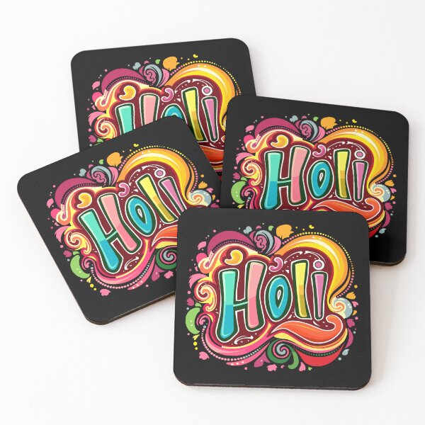 Item preview, Holi Whirl: Swirling Colors and Festive Flair Typography designed and sold by FEBRICAST.