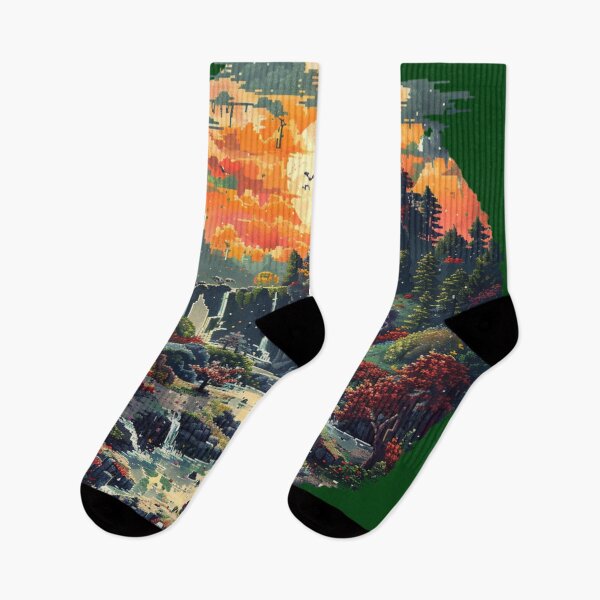 Item preview, Pixelated Adventure: Hero's Quest Landscape designed and sold by Ace Apparel  Attire.