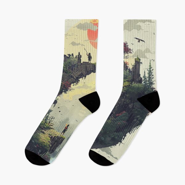 Item preview, Questing Pixels: Retro Hero's Landscape Adventure designed and sold by Ace Apparel  Attire.