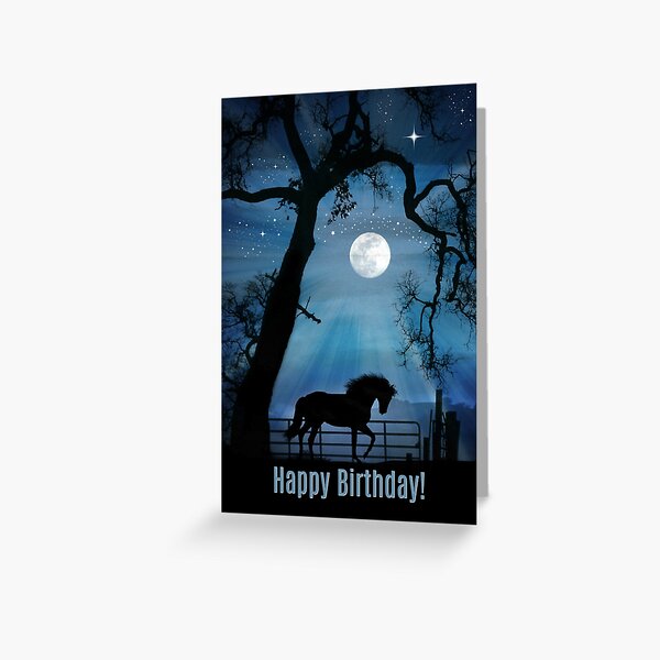 Item preview, Horse Happy Birthday Card designed and sold by Stephanie Laird.