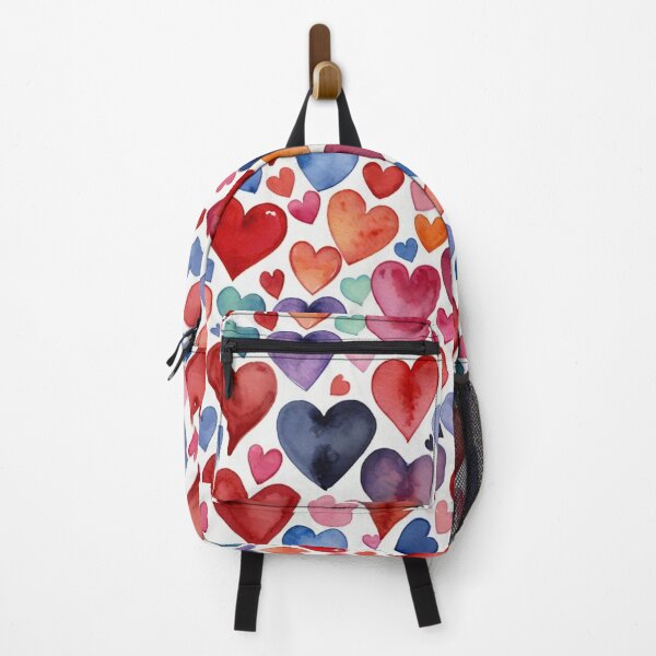 Item preview, Colorful Hearts Fill With Watercolor Pattern designed and sold by kaavishehsas.
