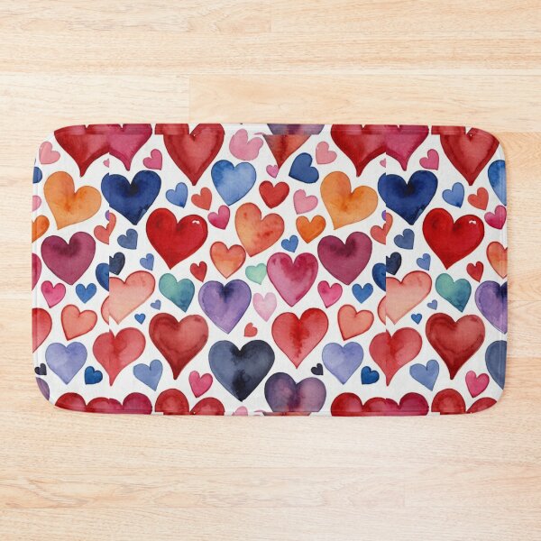 Item preview, Colorful Hearts Fill With Watercolor Pattern designed and sold by kaavishehsas.