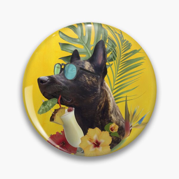 Item preview, Dutch Shepherd Tropical Summer Vibes designed and sold by k9printart.