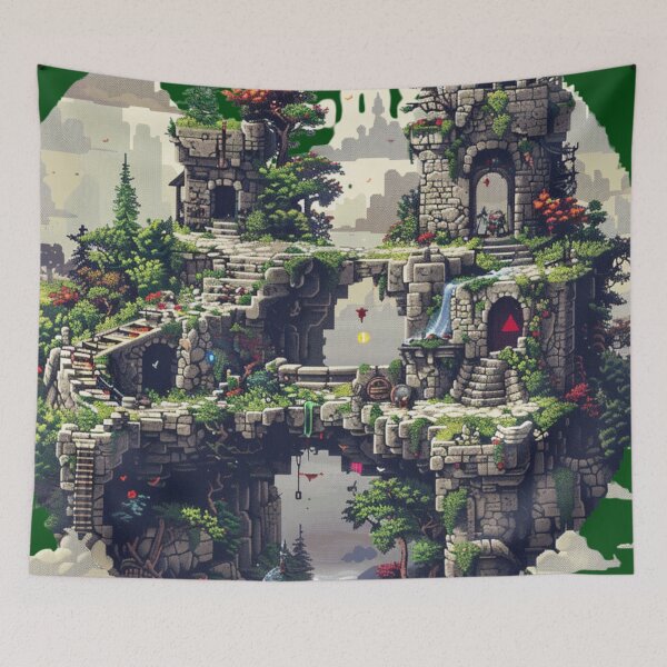 Item preview, Pixel Odyssey: Heroic Quest Landscape designed and sold by Ace Apparel  Attire.