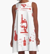 Chemistry scientific, education elements. A-Line Dress