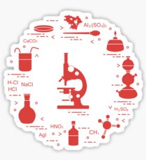 Chemistry scientific, education elements. Sticker