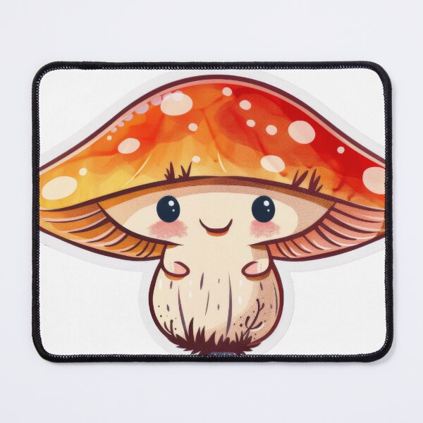 Item preview, Adorable stickers of cute, smiling kawaii mushroom characters, ai generated designed and sold by rajeshbac.