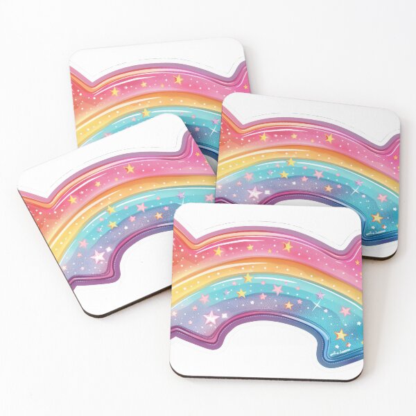 Item preview, Vibrant sticker of a stylized shooting star with a rainbow trail and glittering stars, ai generated designed and sold by rajeshbac.