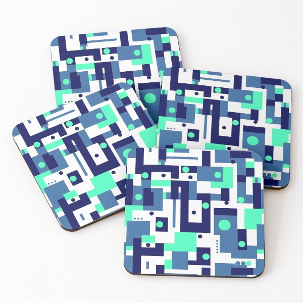 Item preview, Abstract Blue Hues on White designed and sold by TwylaRaeDesigns.