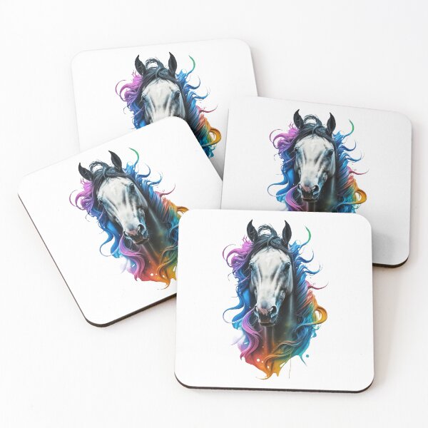 Item preview, horse whose mane dances with colors designed and sold by VenusArt06.