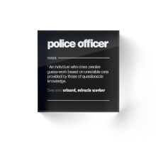 Police Officer Definition Gift Funny Job Quote Tee Art Boards