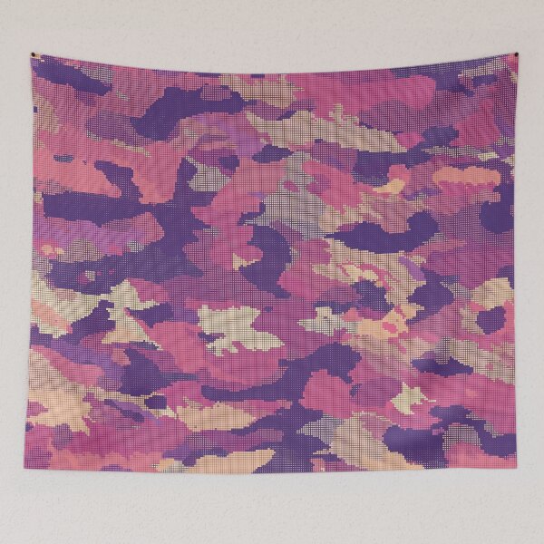 Item preview, Orange Pink Camo Camouflage Geometric Dots Pattern Texture designed and sold by CroDesign.