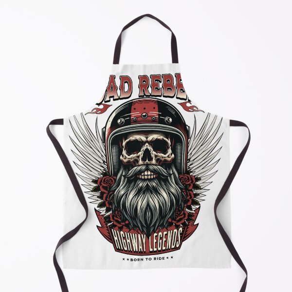 Item preview, Skull in Helmet Road Rebels Biker Illustration designed and sold by IdeasDream.