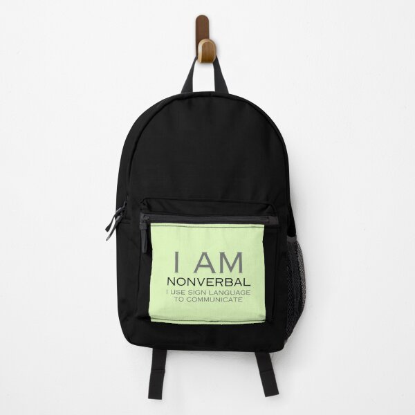Item preview, I am nonverbal, I use sign language designed and sold by Diabumblebee.