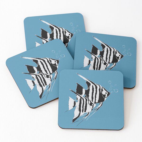 Item preview, Angelfish. Fish blowing bubbles. Monochrome designed and sold by KateQR.