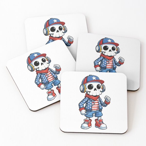 Item preview, Hip-Hop Skull Beats - Patriotic Urban Style designed and sold by merchtrends-svg.