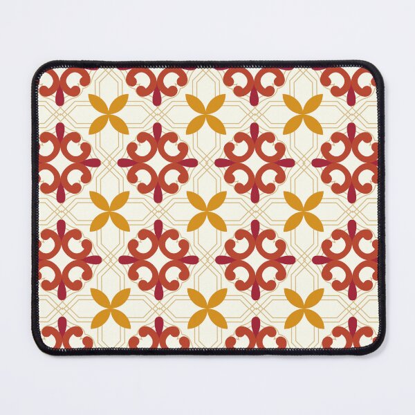 Item preview, Classic rust and yellow ornament pattern designed and sold by PeachyLitchi.