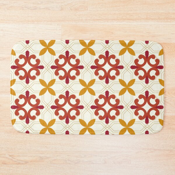Item preview, Classic rust and yellow ornament pattern designed and sold by PeachyLitchi.