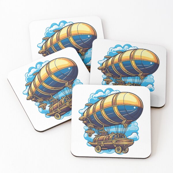 Item preview, Colorful zeppelin in the blue sky designed and sold by Ink-Kreativ.