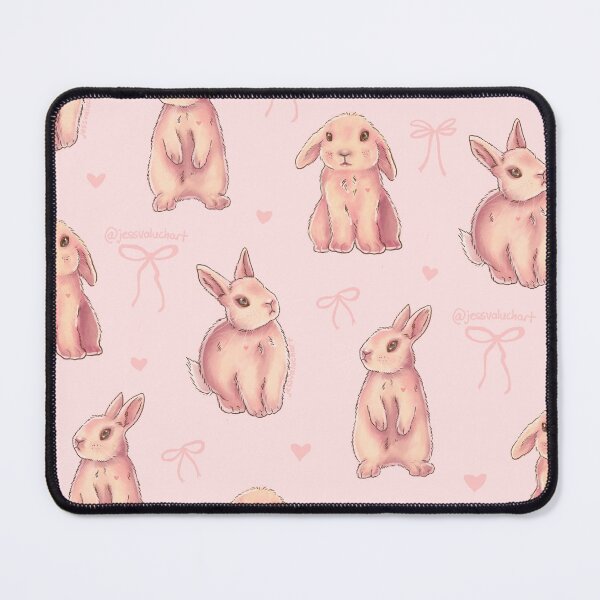 Item preview, Cute Pink Coquette Bunny Pattern designed and sold by jessvaluchart.
