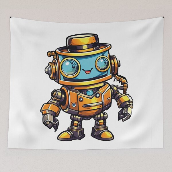 Item preview, Colorful cartoon robot: your new companion designed and sold by Ink-Kreativ.