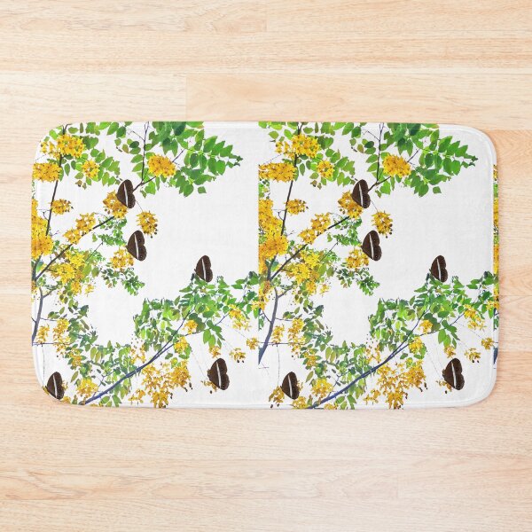Item preview, Spring is here! Cassia fistula/golden shower flowers and butterflies designed and sold by VeenaNair23.