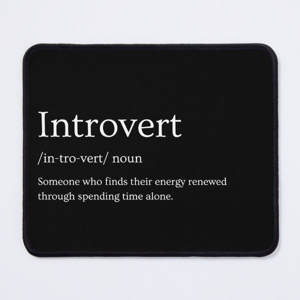 Item preview, Black White Aesthetic Minimalist Introvert Word Definition designed and sold by ixavee.