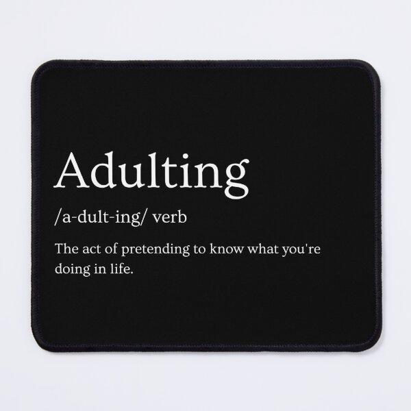 Item preview, Black White Aesthetic Minimalist Adulting Word Definition designed and sold by ixavee.