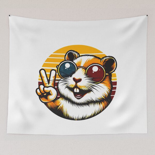 Item preview, Peace Hamter Meme designed and sold by Dolphin Graphic.
