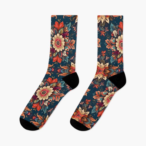 Item preview, Boho pattern in rich colours designed and sold by Flowersonstuff.