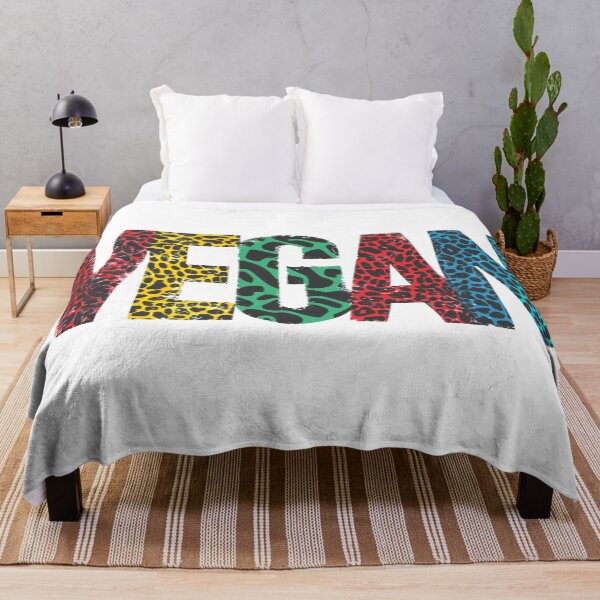 Item preview, Vegan Word Art T-Shirt | Bright Animal Print Letters #2 designed and sold by SorryFrog.